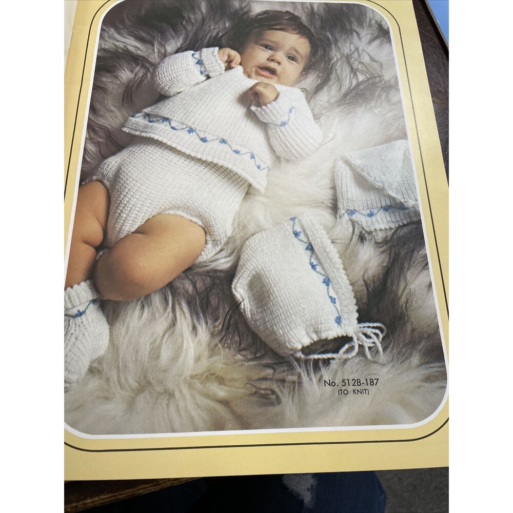 Vintage 1972 The Bernat Baby Album 187 Knitting Crochet Craft Pattern Booklet - Picture 8 of 12